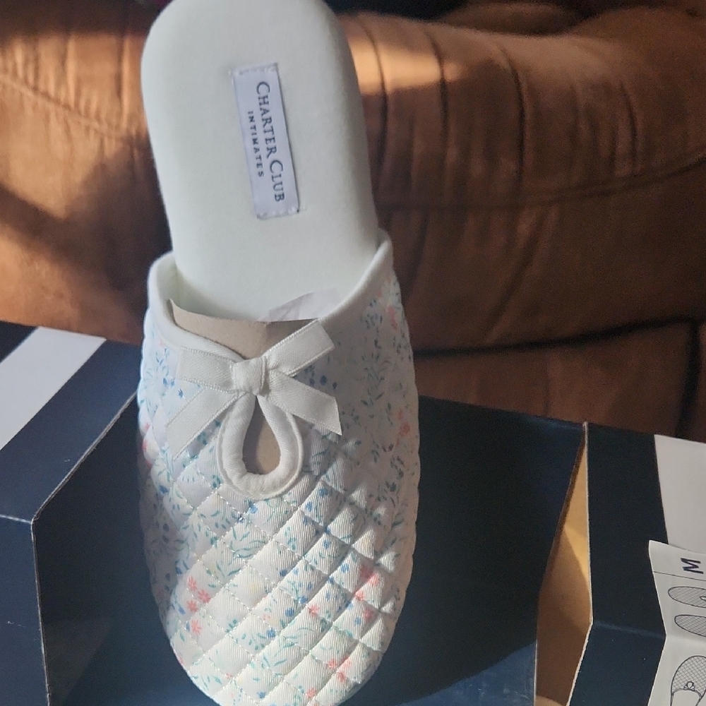 Charter Club Multicolor Quilted Slippers